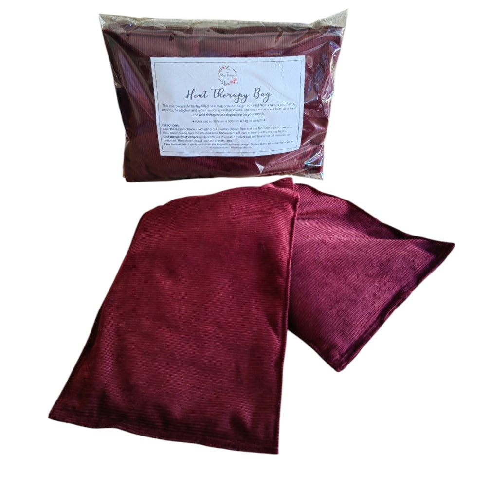Heat Therapy Microwave Bean Bag - Burgundy Corduroy