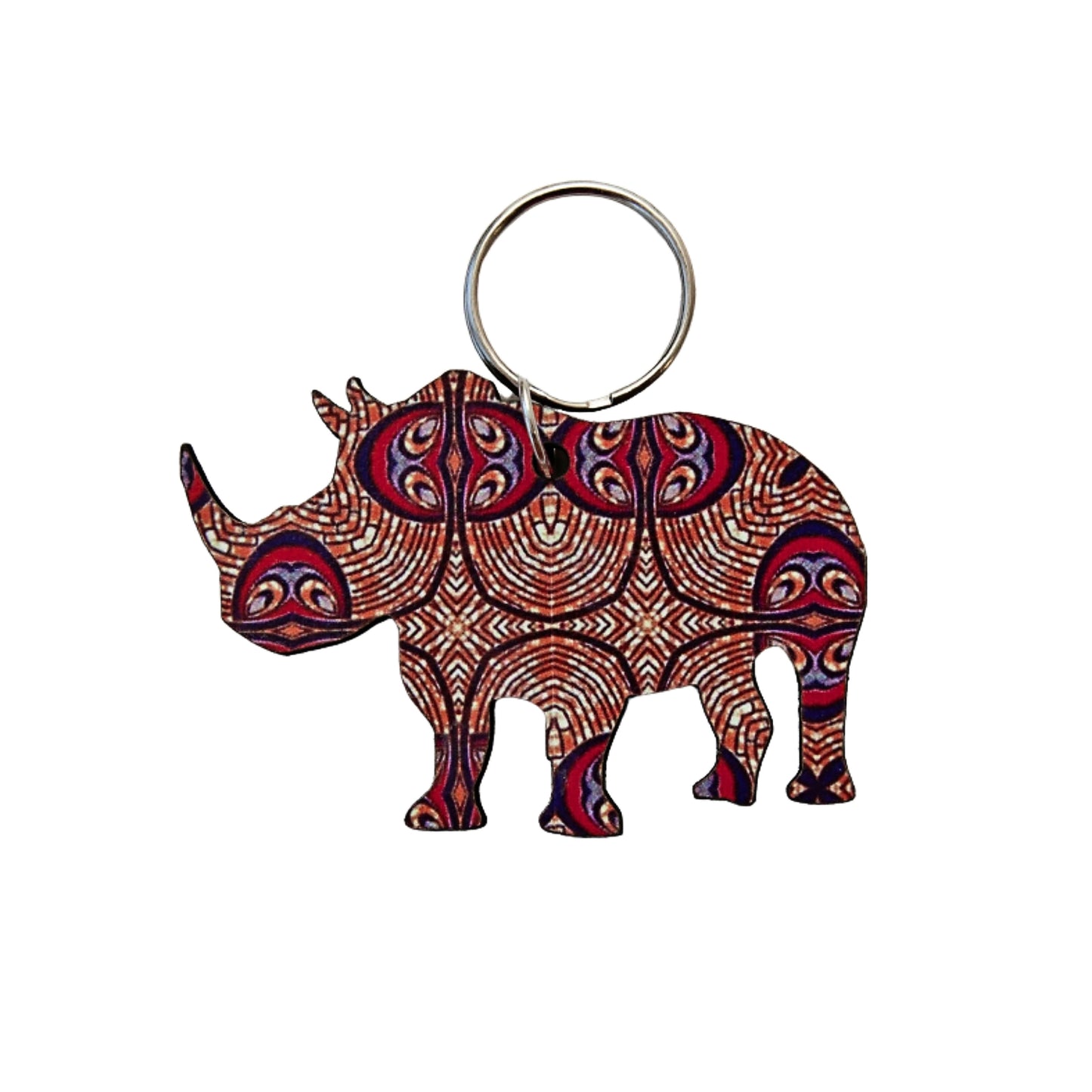 Shwe Shwe Print Rhino Keyrings