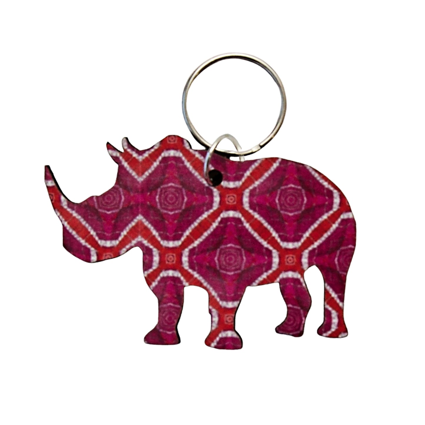 Shwe Shwe Print Rhino Keyrings