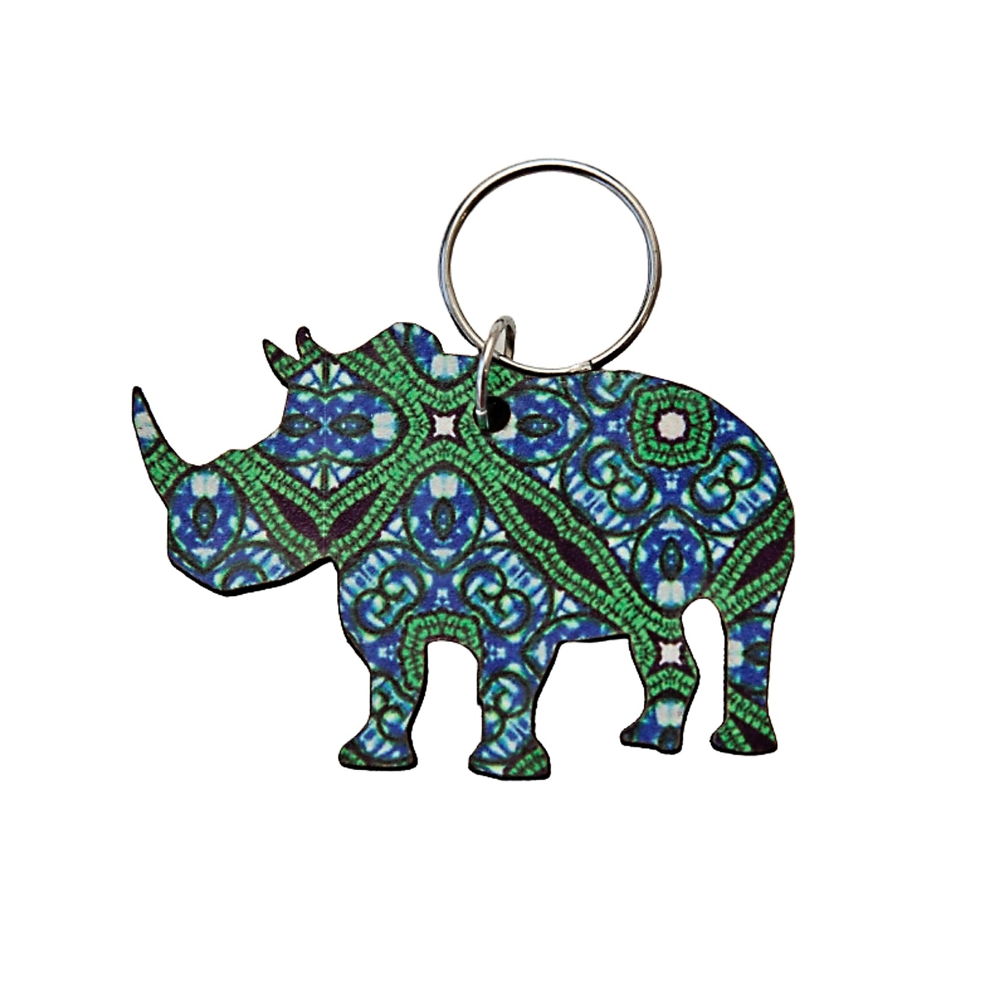 Shwe Shwe Print Rhino Keyrings