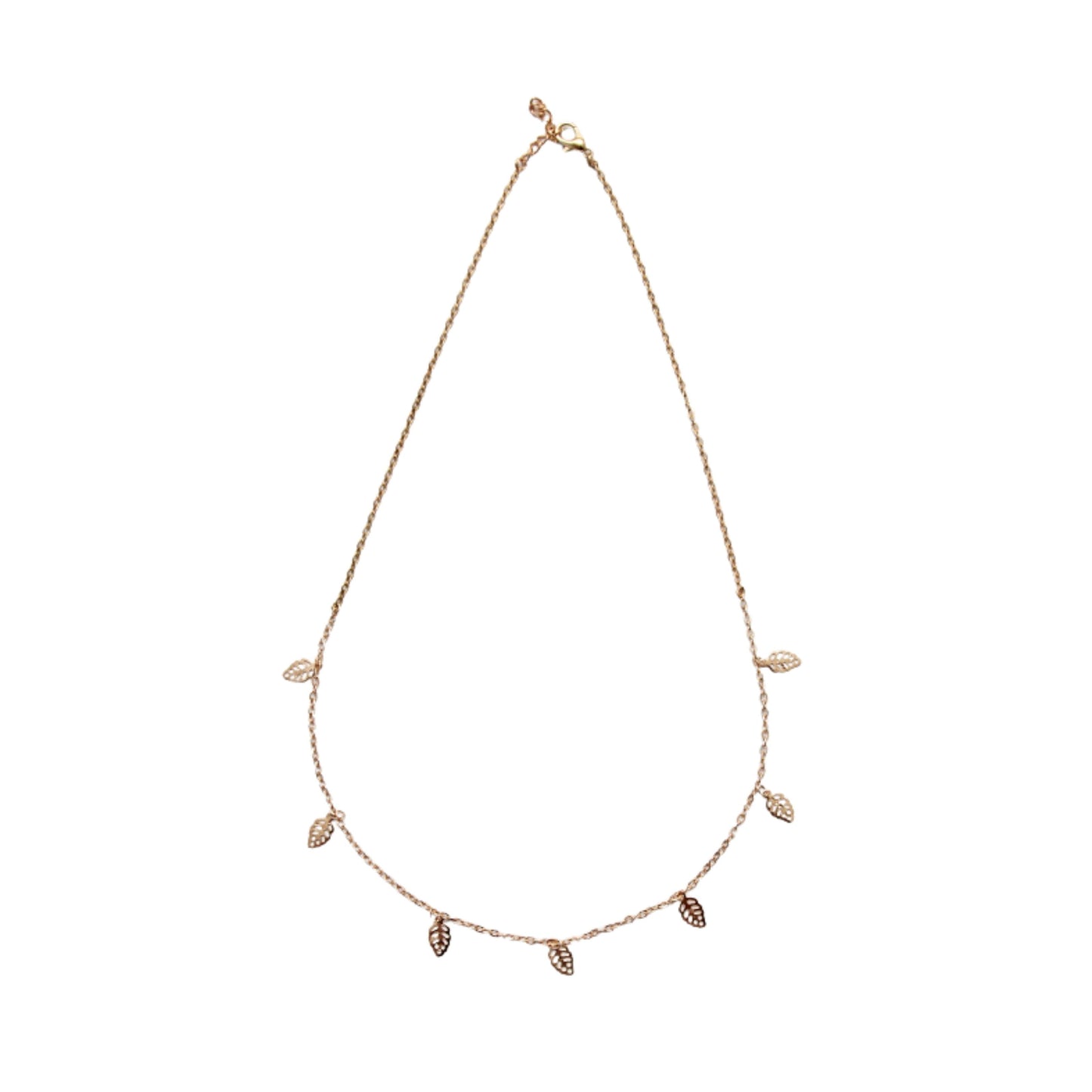 Delicate Gold Leaf Charm Necklace
