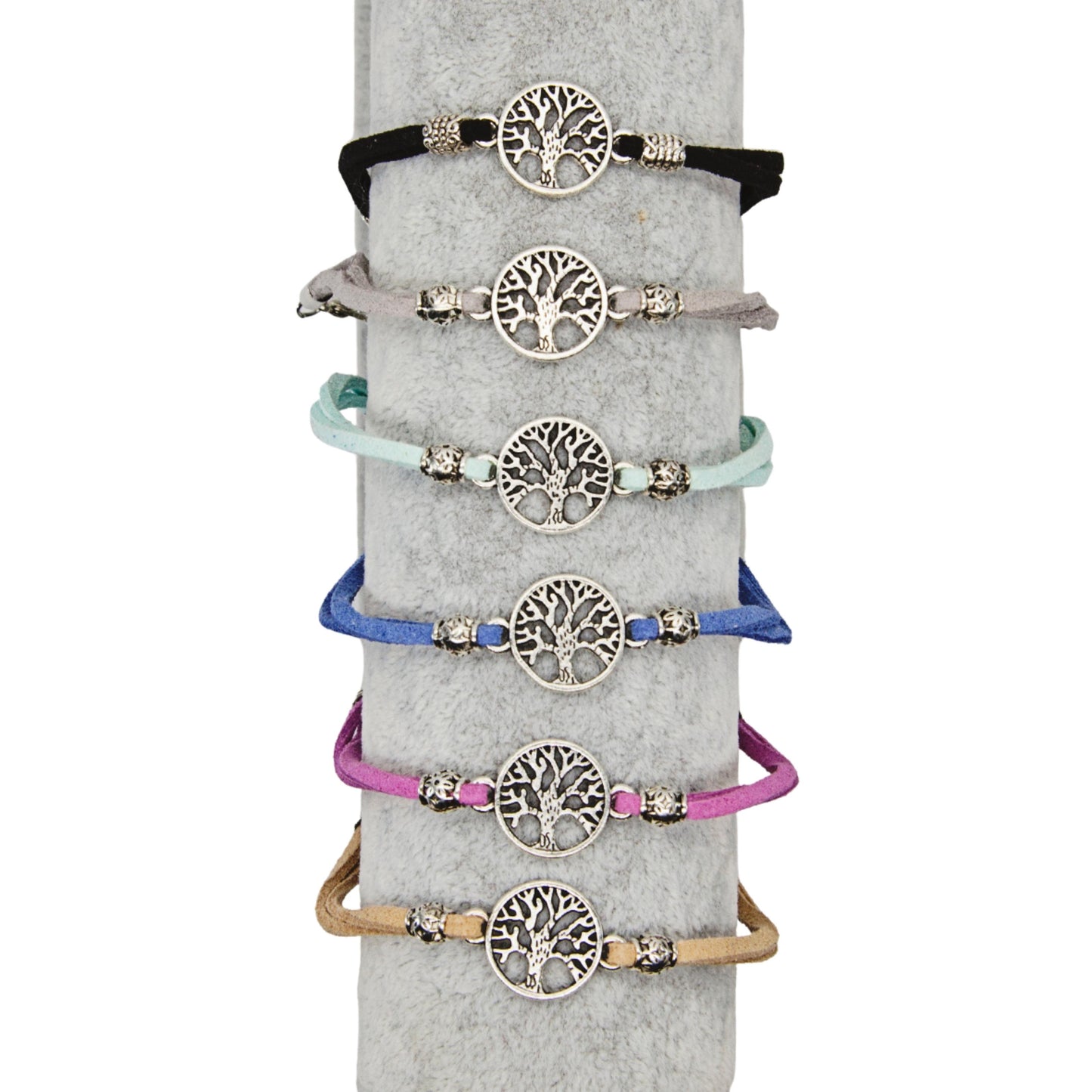 Small Tree of Life Suede Bracelet - Variety of Colours