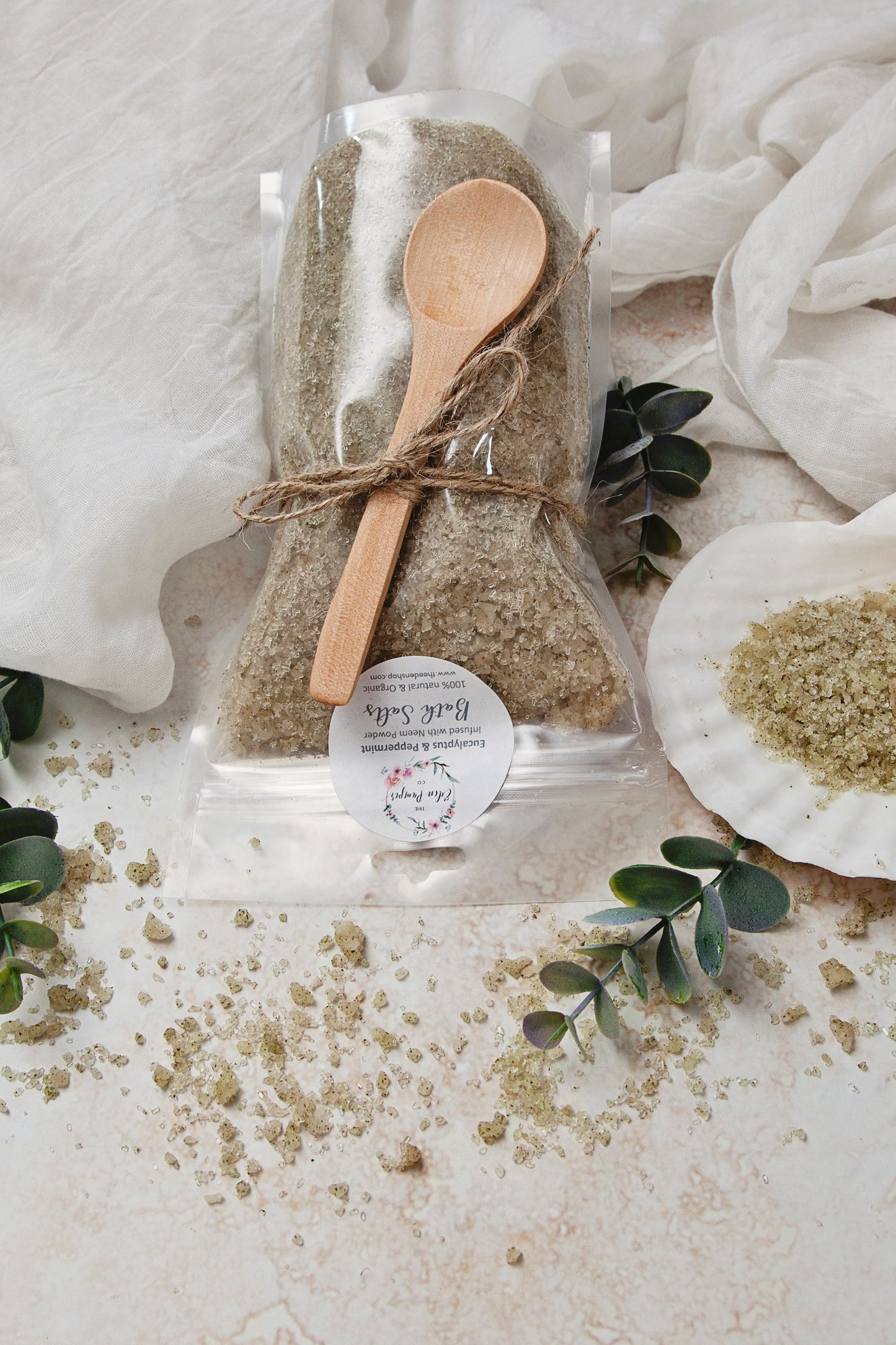 Bath Salts – Eucalyptus & Peppermint Infused with Neem