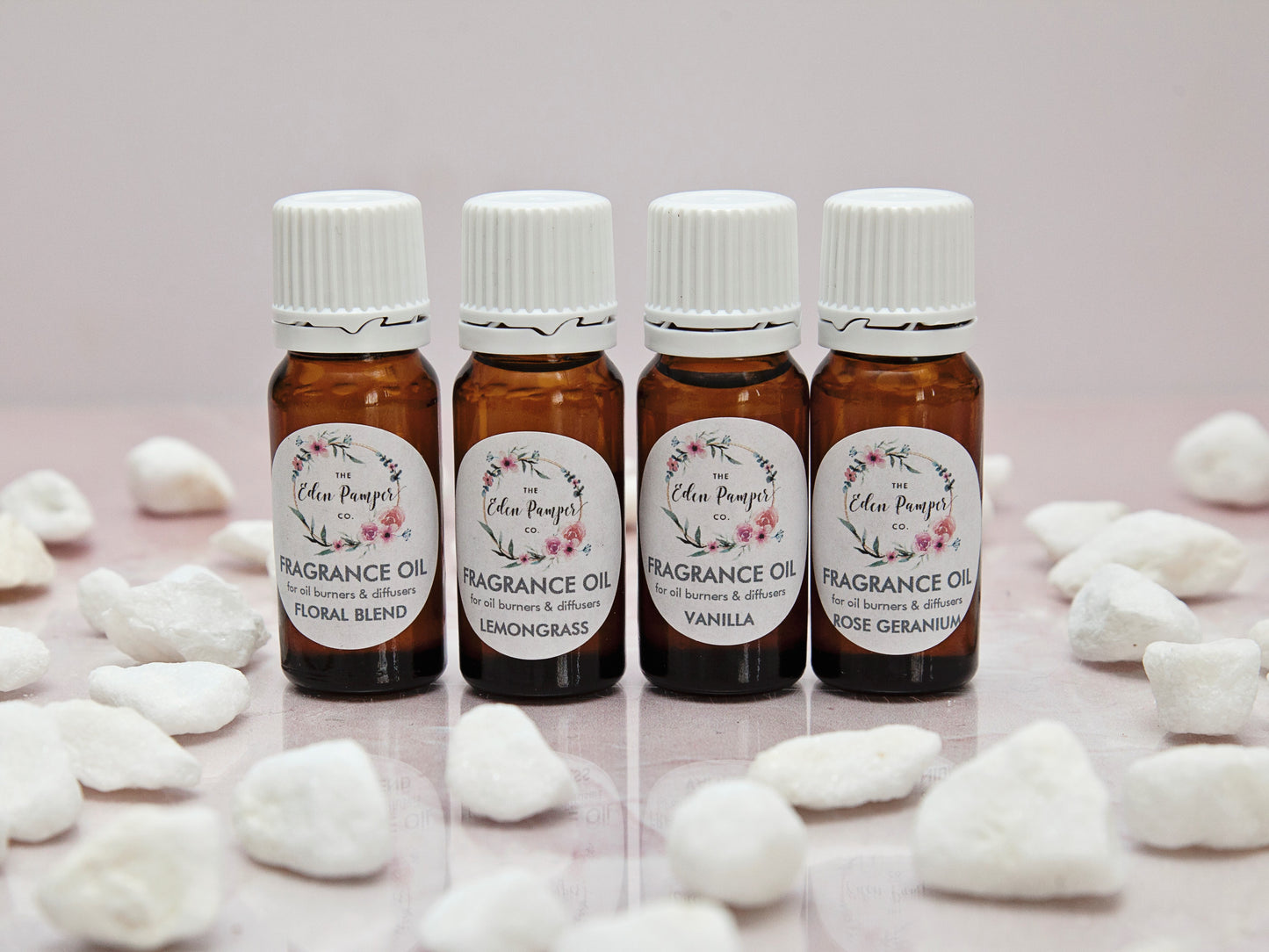 Oil Burner, Candle & Rose Geranium Fragrance Oil Set