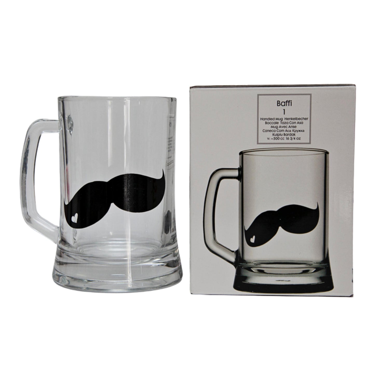 Large Moustache Beer Glass