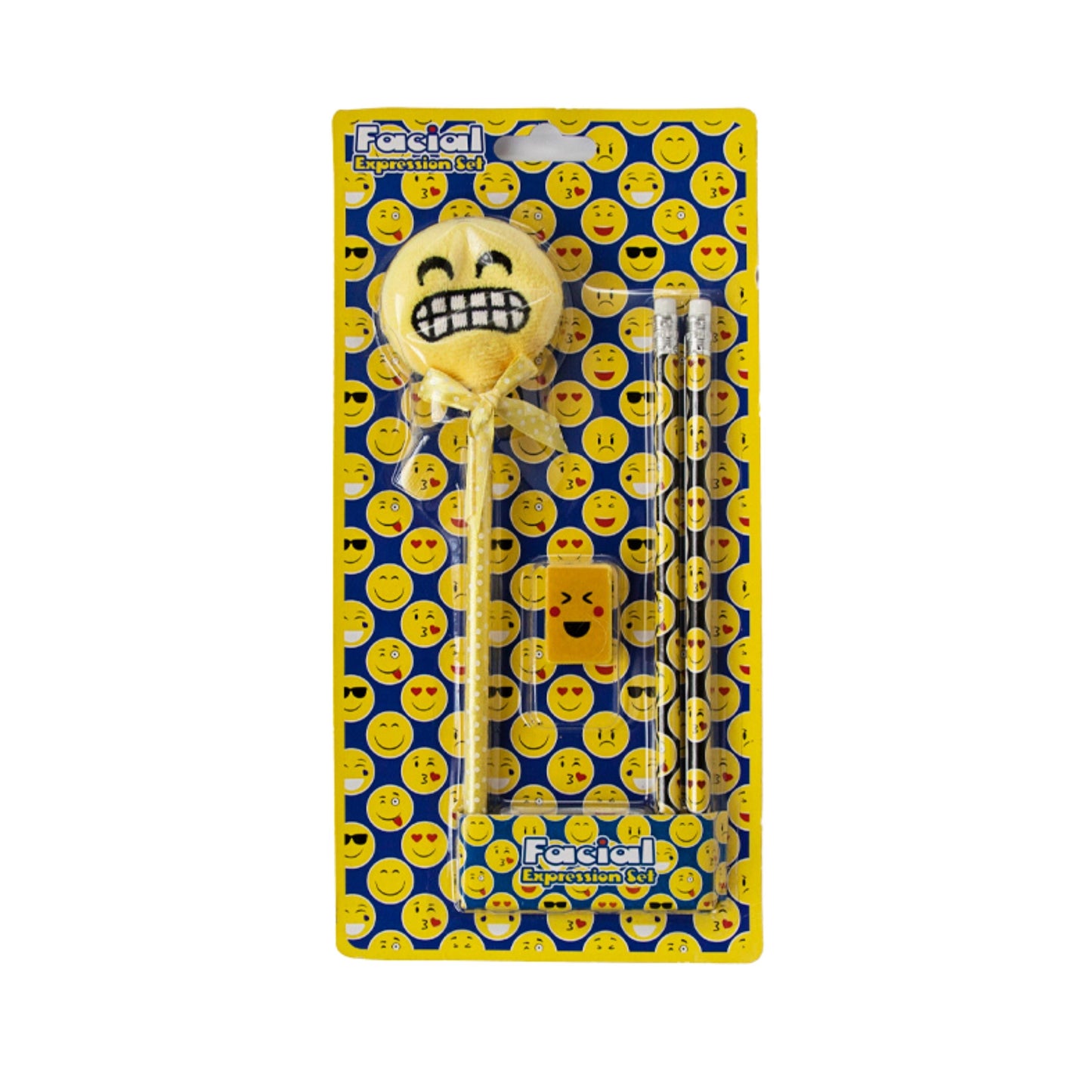Set of Emoji Pen, Pencils and Eraser