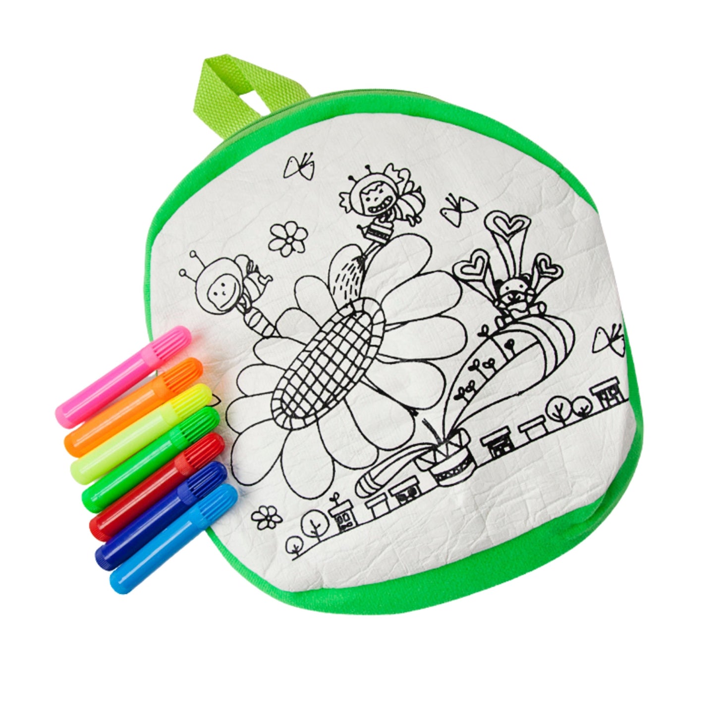 Colour In Your Own Backpack - Flower