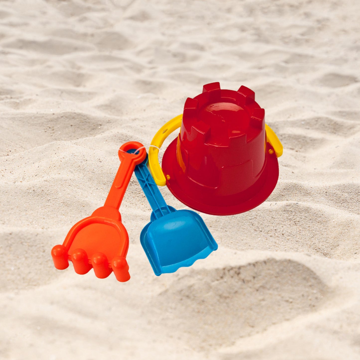 Bucket and Spade Set - Red Castle Shape Bucket