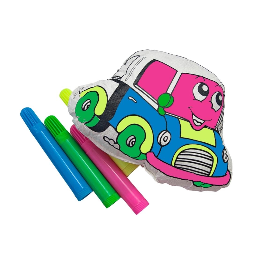 Colour in Your Own Little Pillow - Car