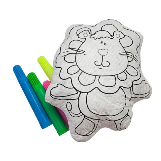 Colour in Your Own Little Lion Pillow