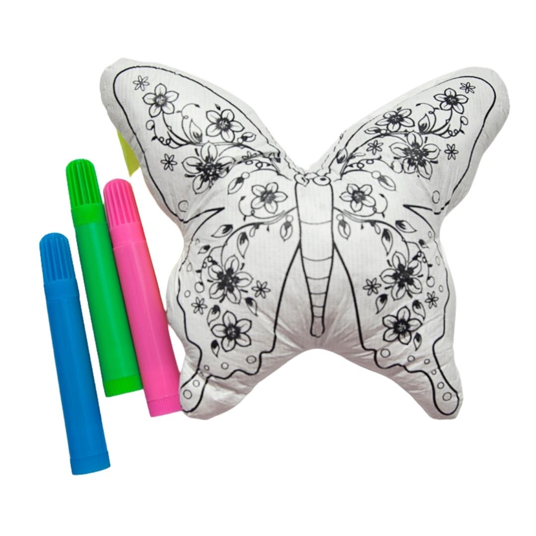 Colour in Your Own Pillow - Butterfly