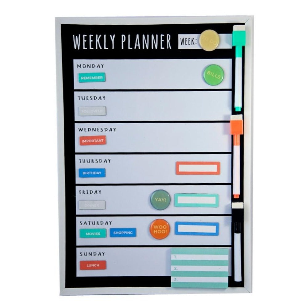 20 Piece Magnetic White Board Planner Set