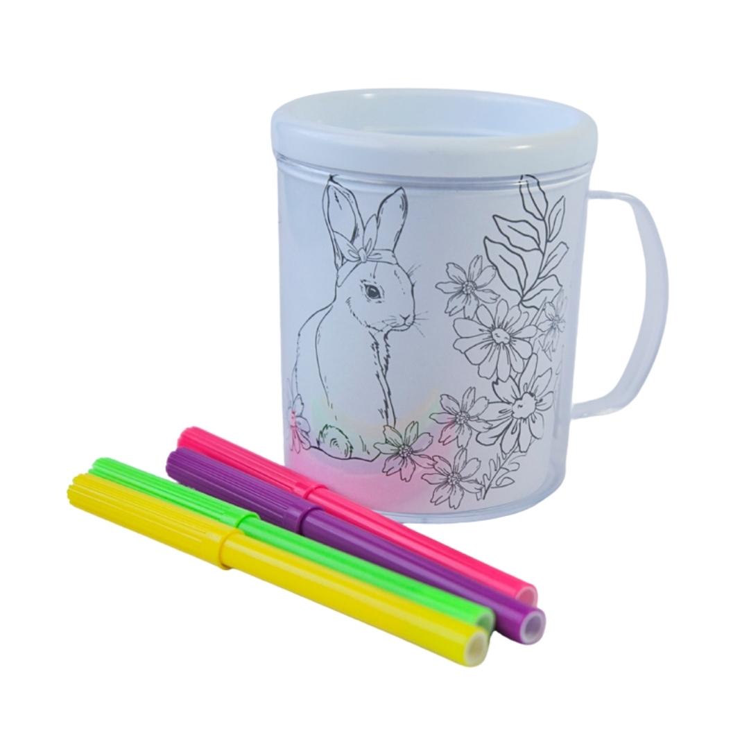 Colour in Your Own Bunny Cup Set