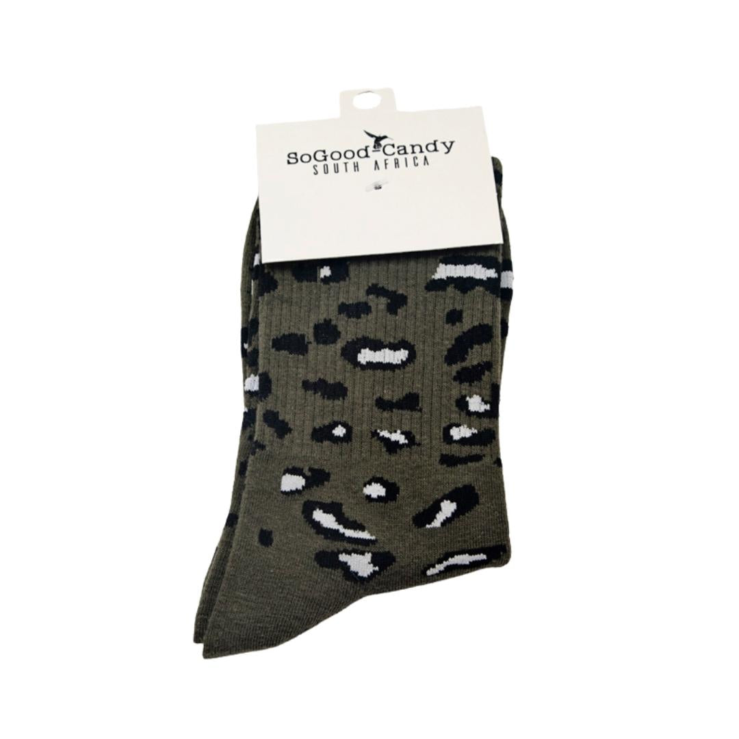 Animal Print Socks - Green