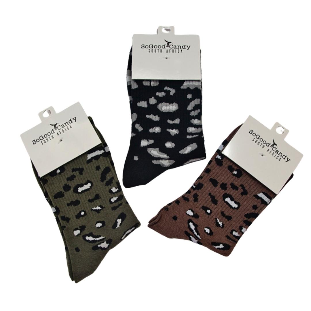 Animal Print Socks - Green