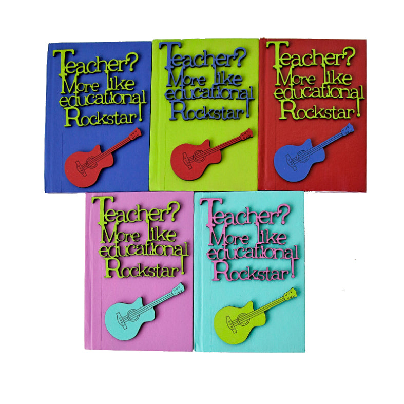 Rockstar Teacher Notebook - Available in 5 Colour Options