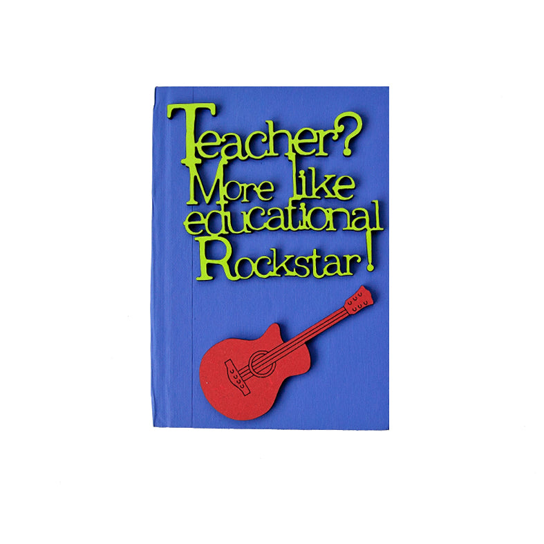Rockstar Teacher Notebook - Available in 5 Colour Options