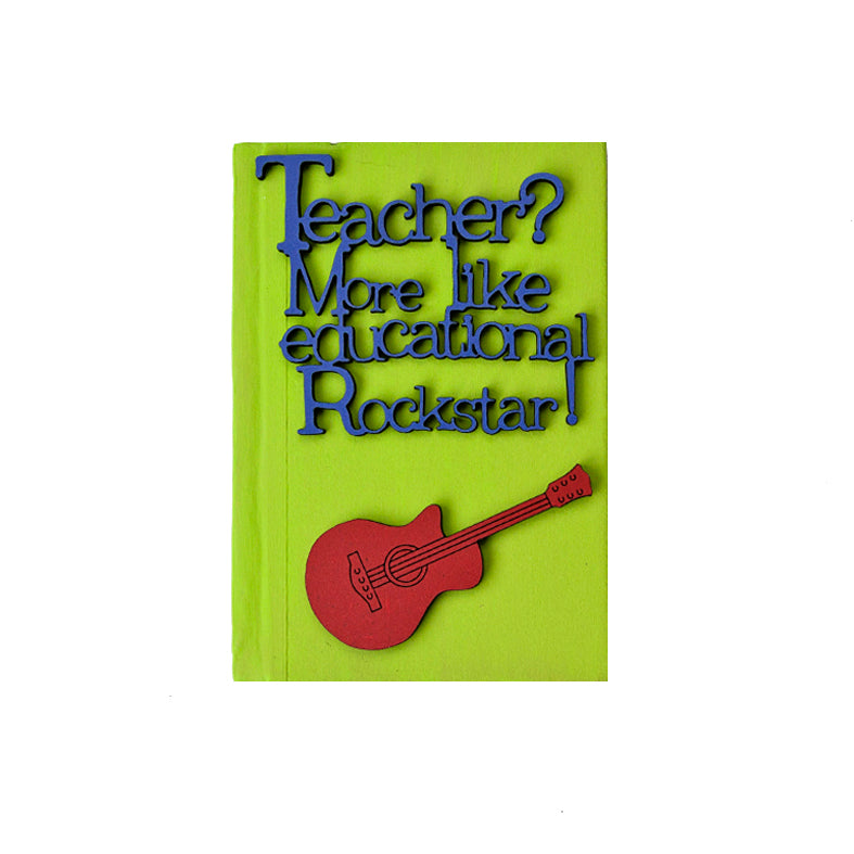 Rockstar Teacher Notebook - Available in 5 Colour Options