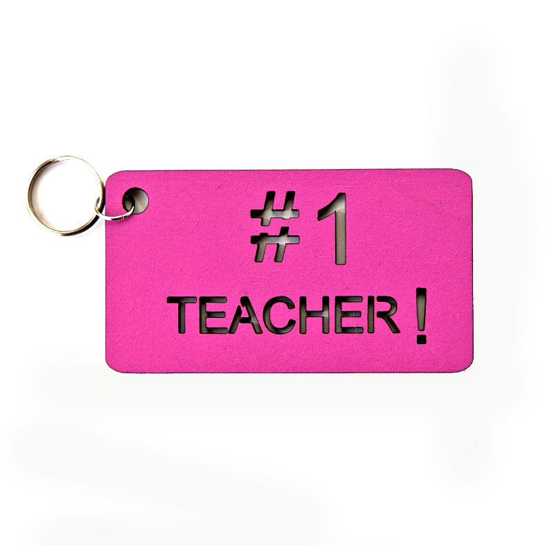 '#1 Teacher' Keyring