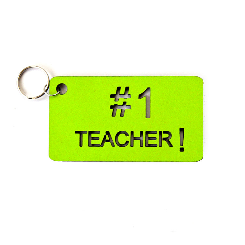 '#1 Teacher' Keyring