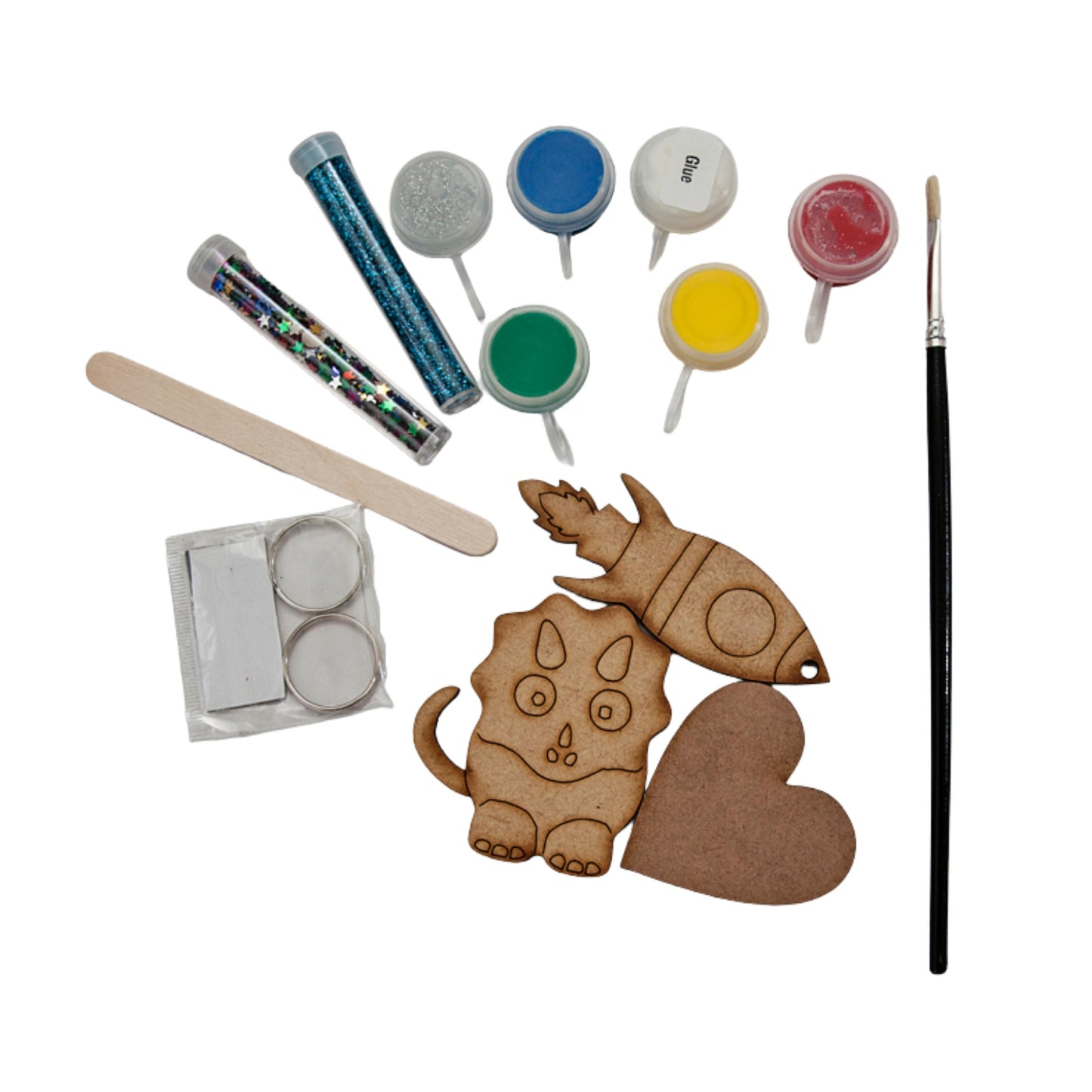 Make Decorate Your Own Keyrings Magnets - Boys Set