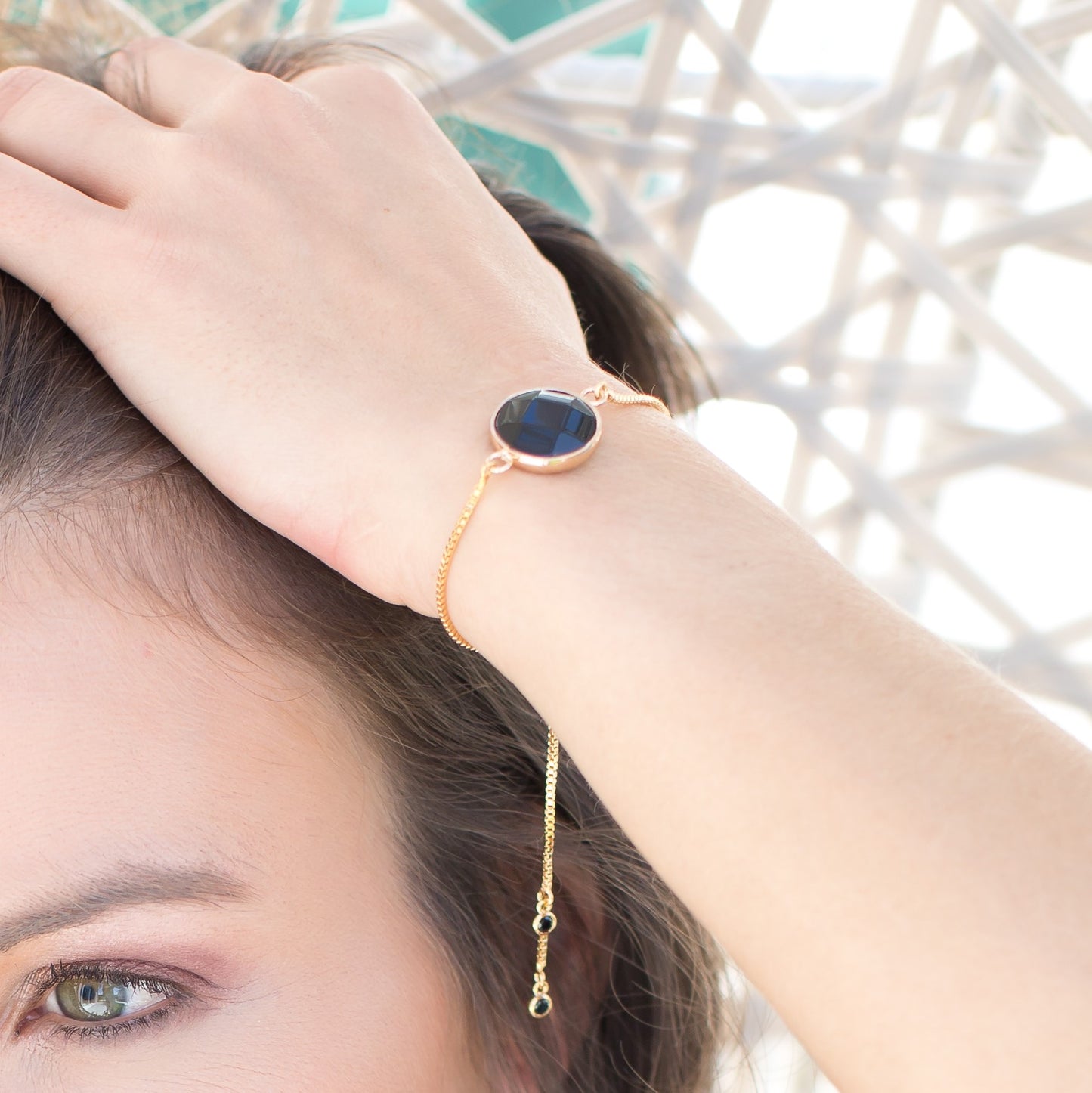 Black Onyx Stone Adjustable Bracelet