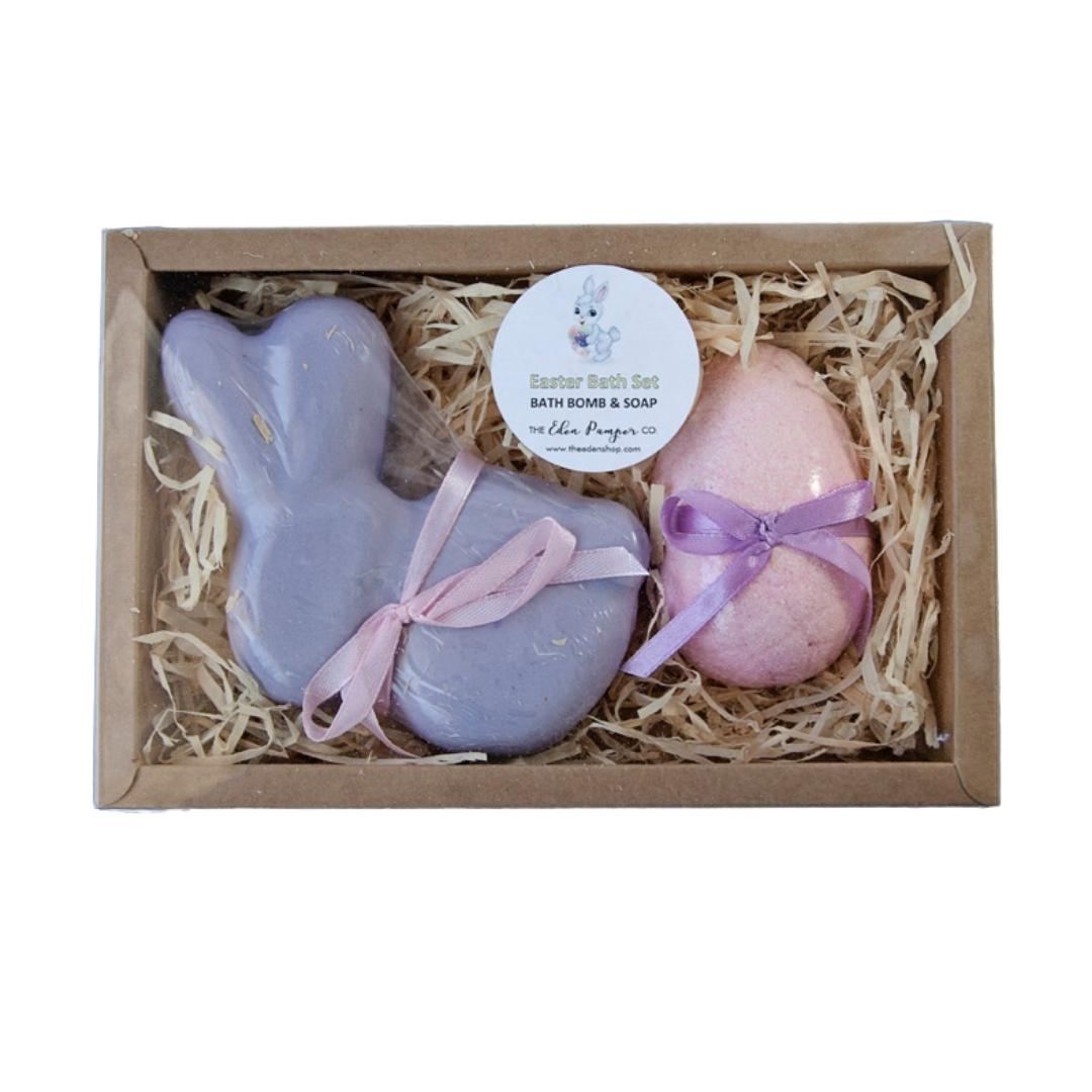 Easter Egg Bath Bomb & Large Easter Bunny Soap Set - Girls