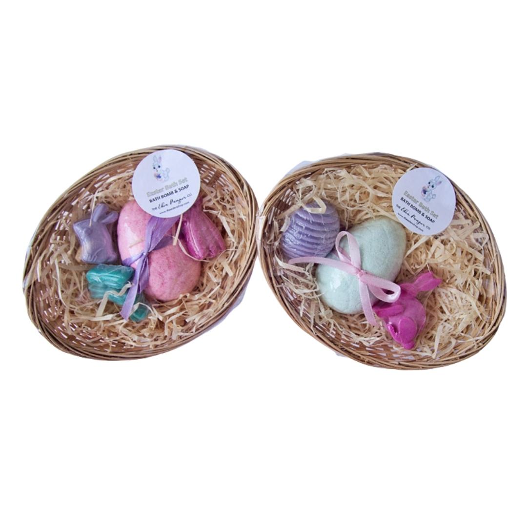 Girls Easter Bath Bomb & Soap Basket Set