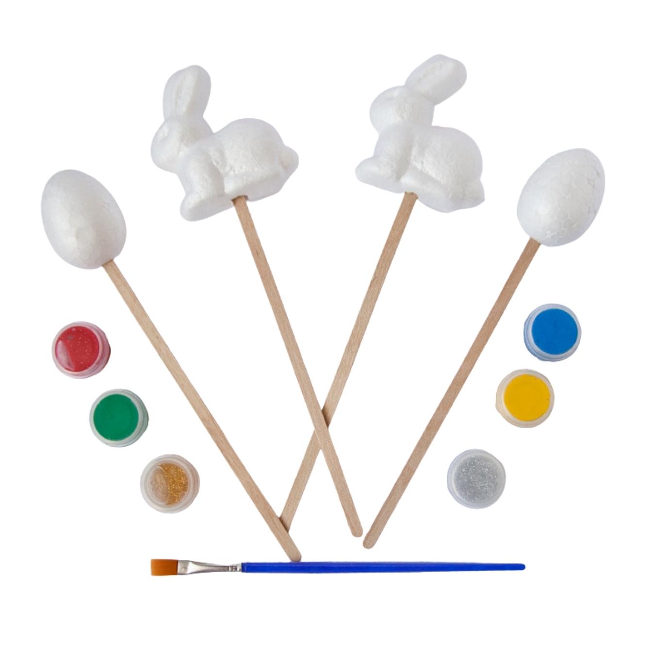 Paint Your Own Foam Easter Egg & Easter Bunny Set