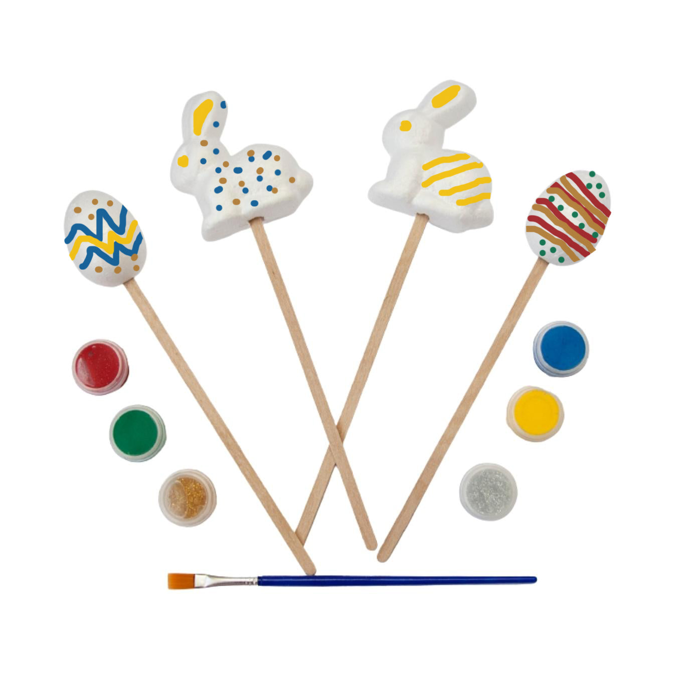 Paint Your Own Foam Easter Egg & Easter Bunny Set