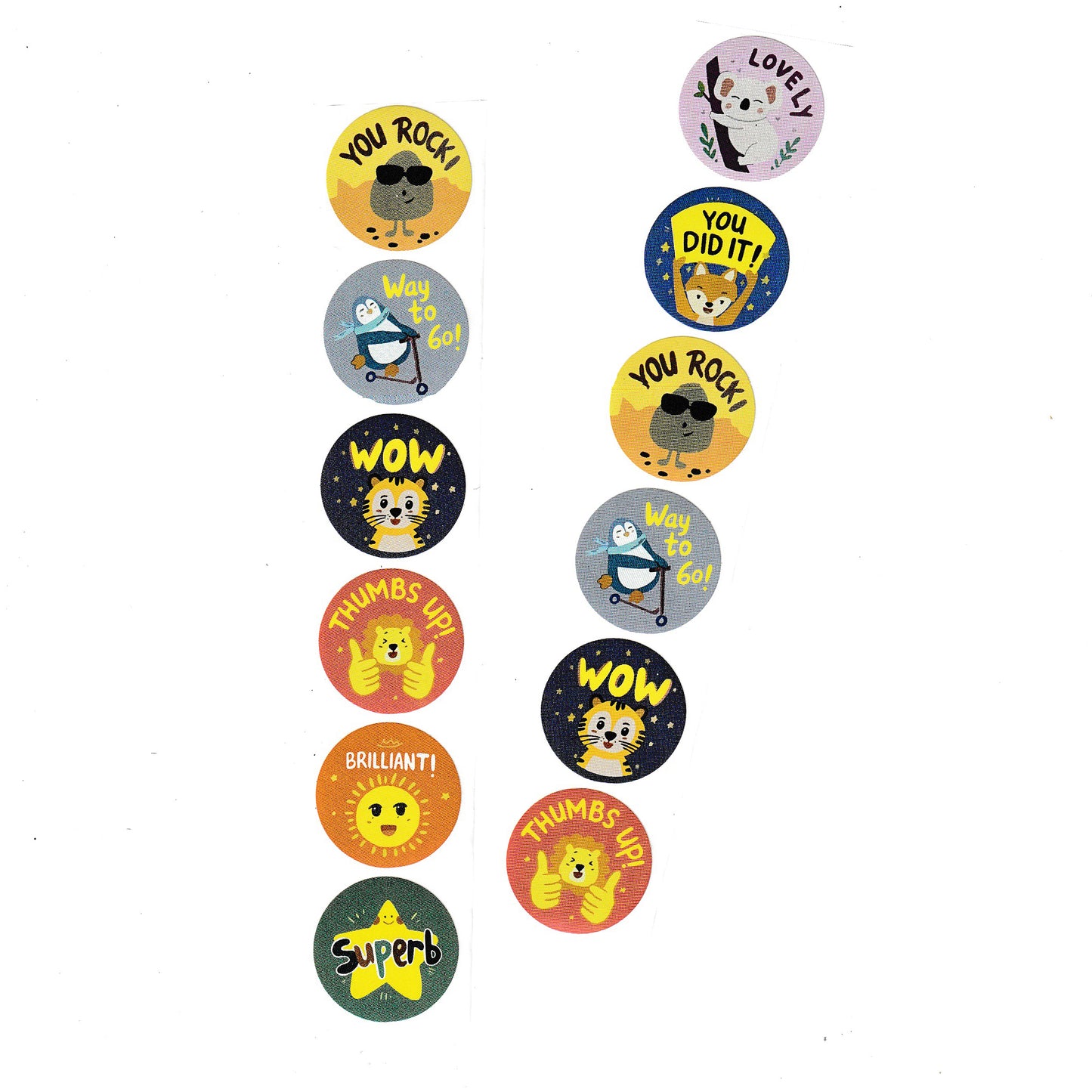 Encouragement & Rewards Stickers - 12 Pack