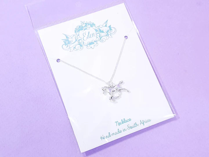 Silver Horse Necklace - Adjustable Length
