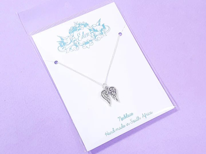 Silver Wings Necklace - Adjustable Length