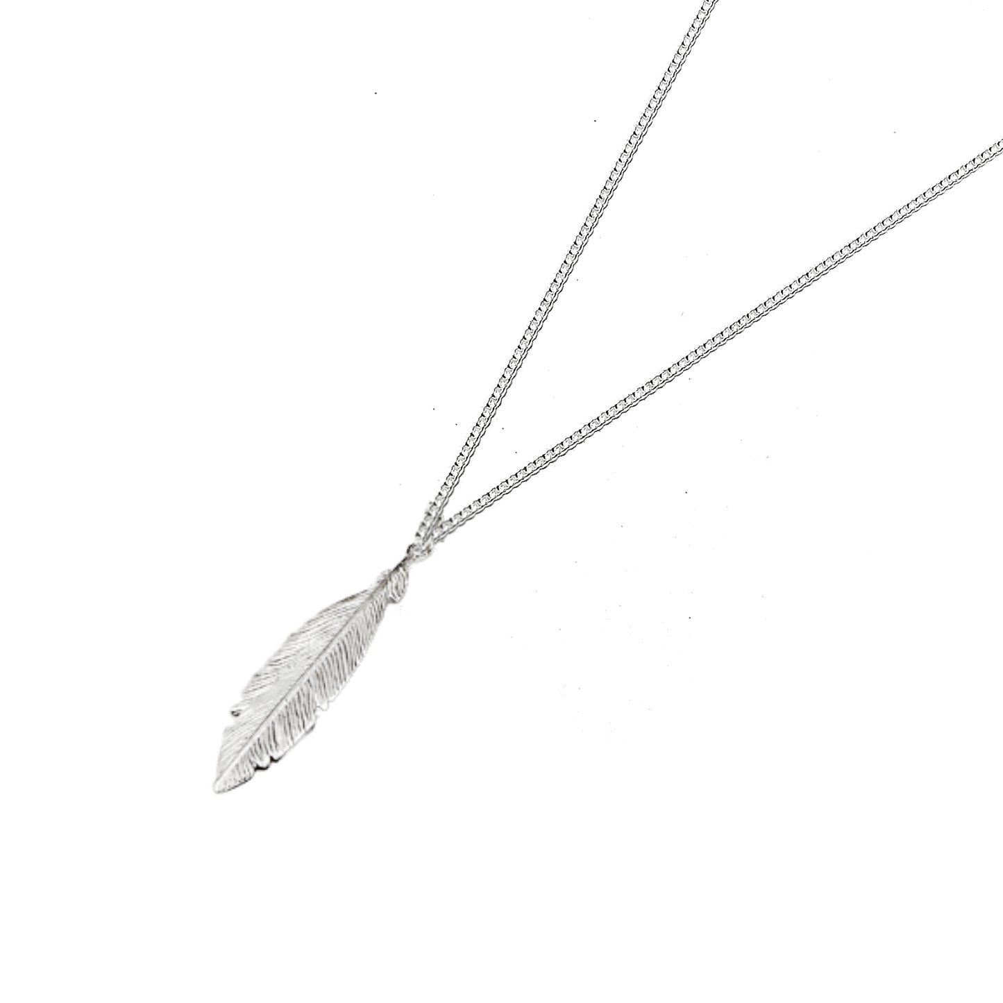Feather Sterling Silver Necklace