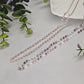 Delicate Crystal Bead Necklace - Shades of Mauve and Purple
