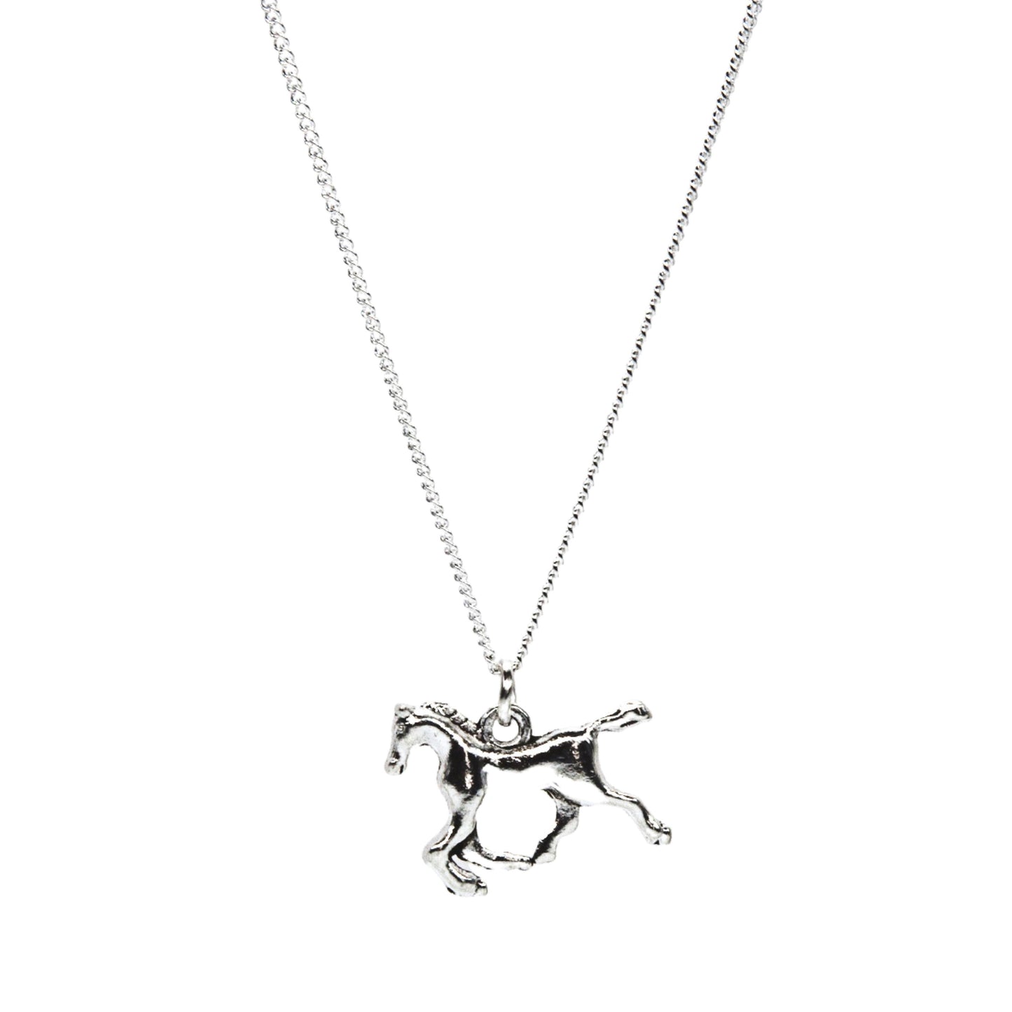 Silver Horse Necklace - Adjustable Length