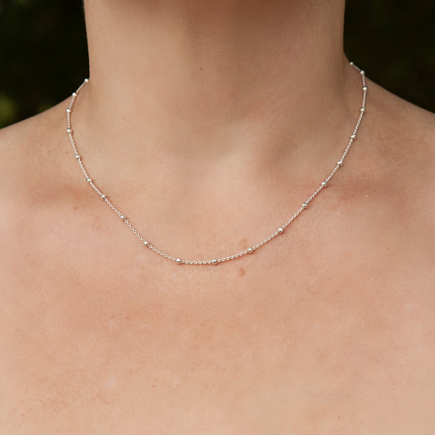 Delicate Bauble Sterling Necklace