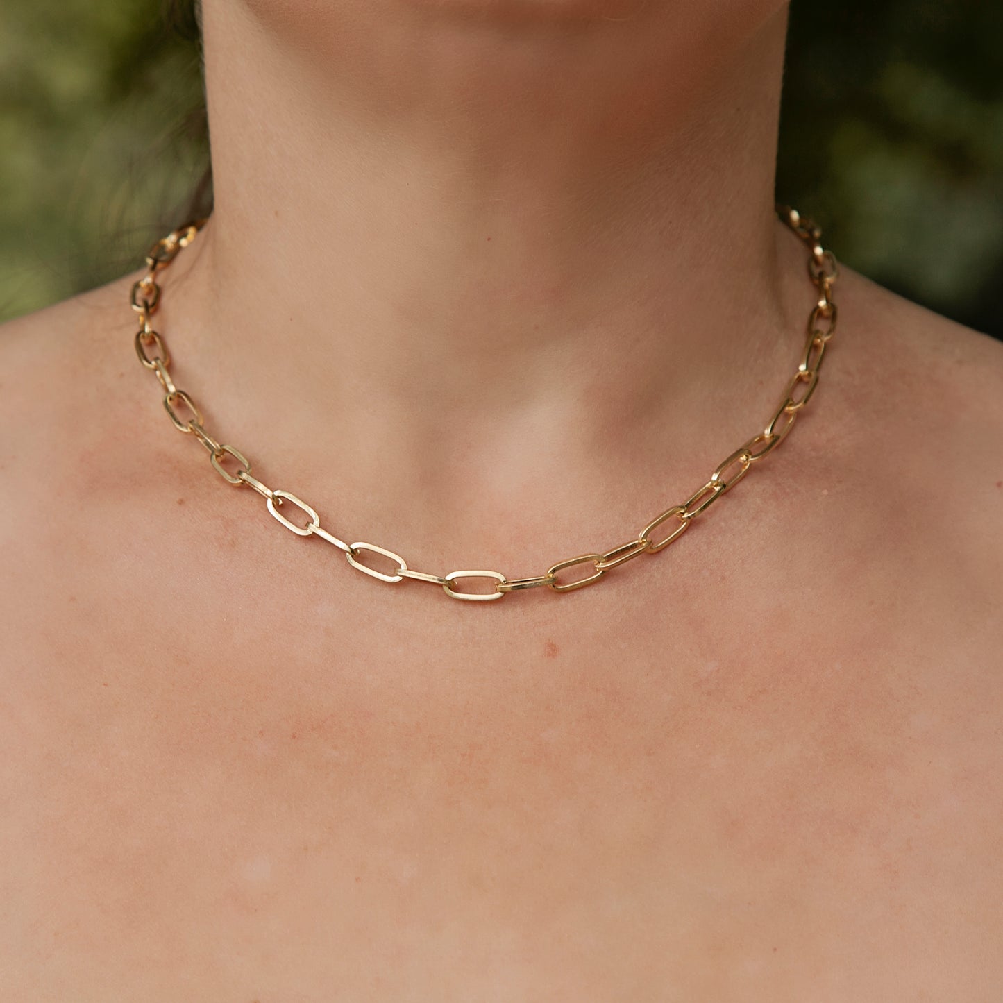 Paperclip Large Link Necklace - Gold