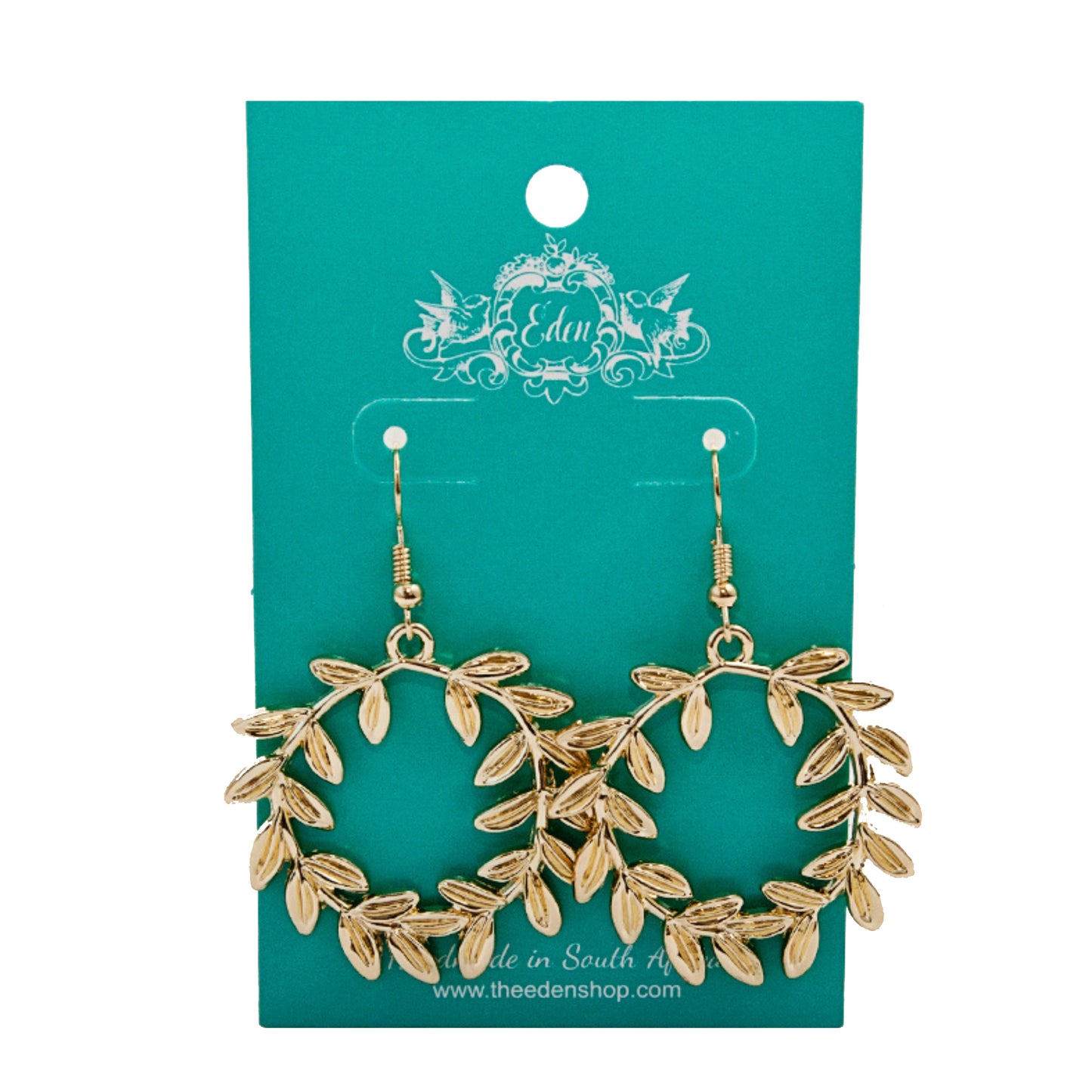 Gold Leaf Wreath Earrings