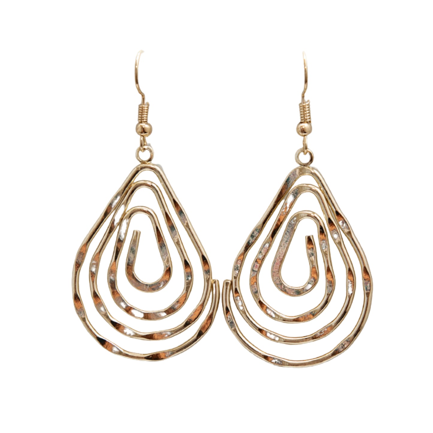Swirled Tear-Drop Shape Earrings