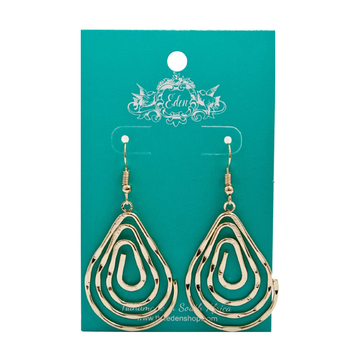 Swirled Tear-Drop Shape Earrings