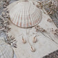 Silver Cowrie Shell Necklace & Earrings Set