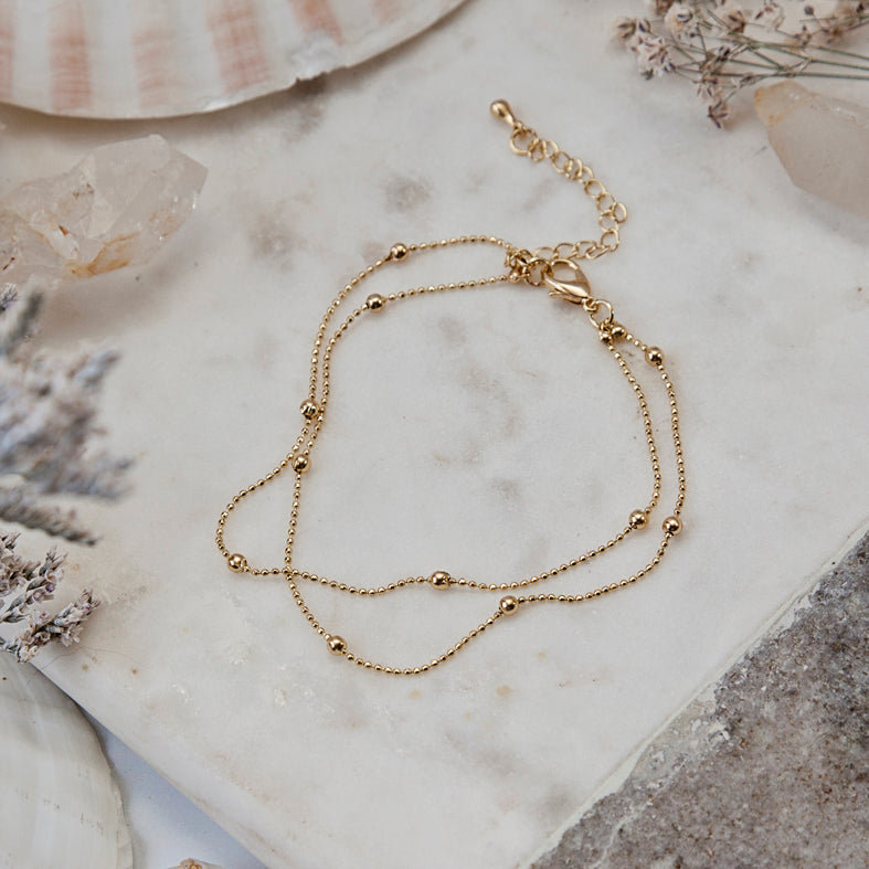 Gold Bauble Anklet