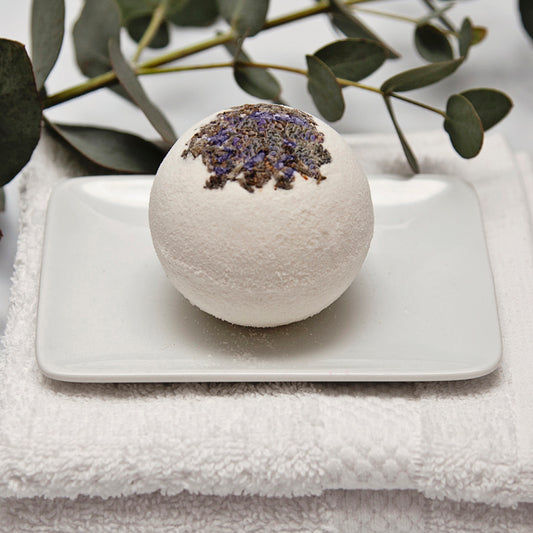Lavender Bath Bomb Topped With Lavender