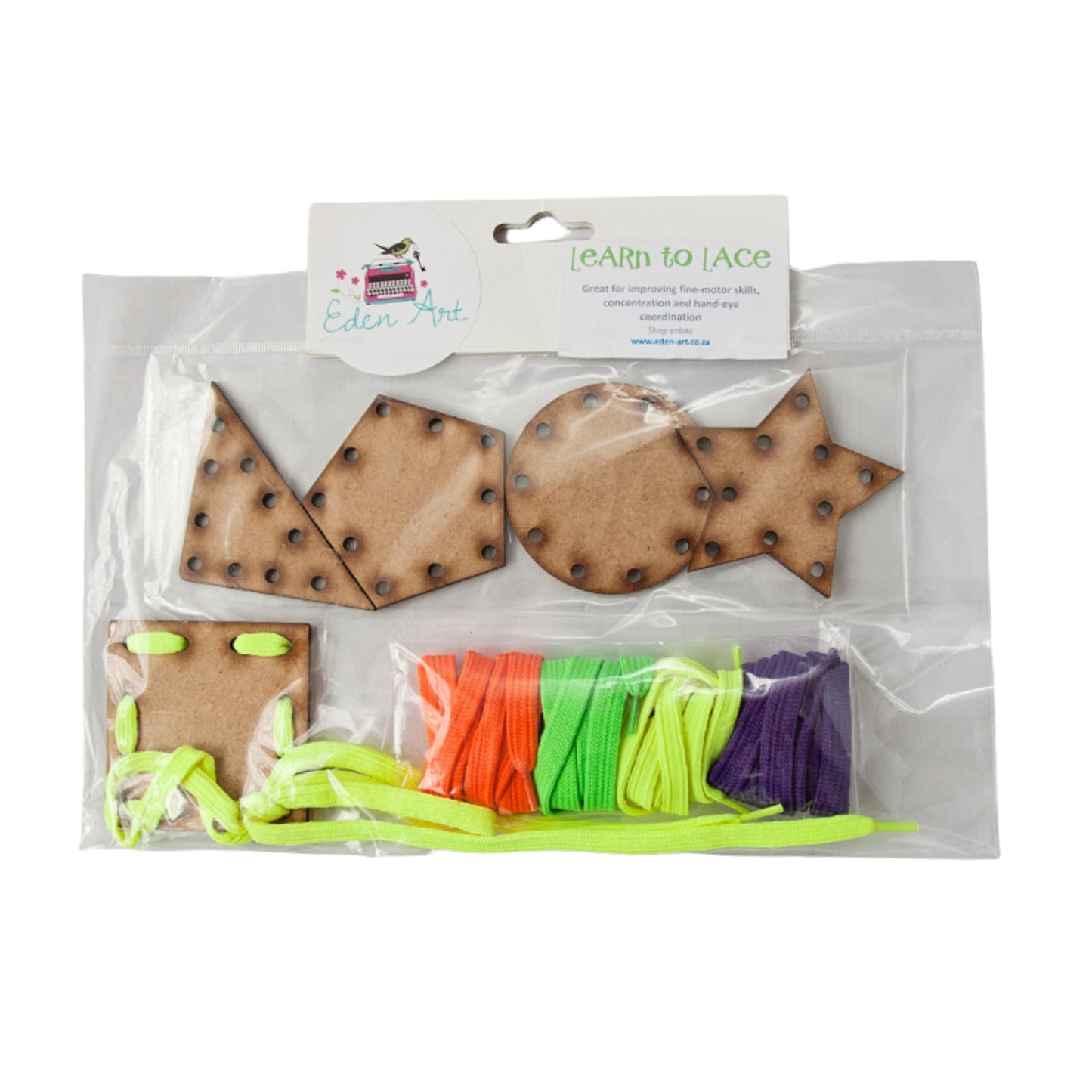 Learn To Lace - Wooden Shapes and Laces Set