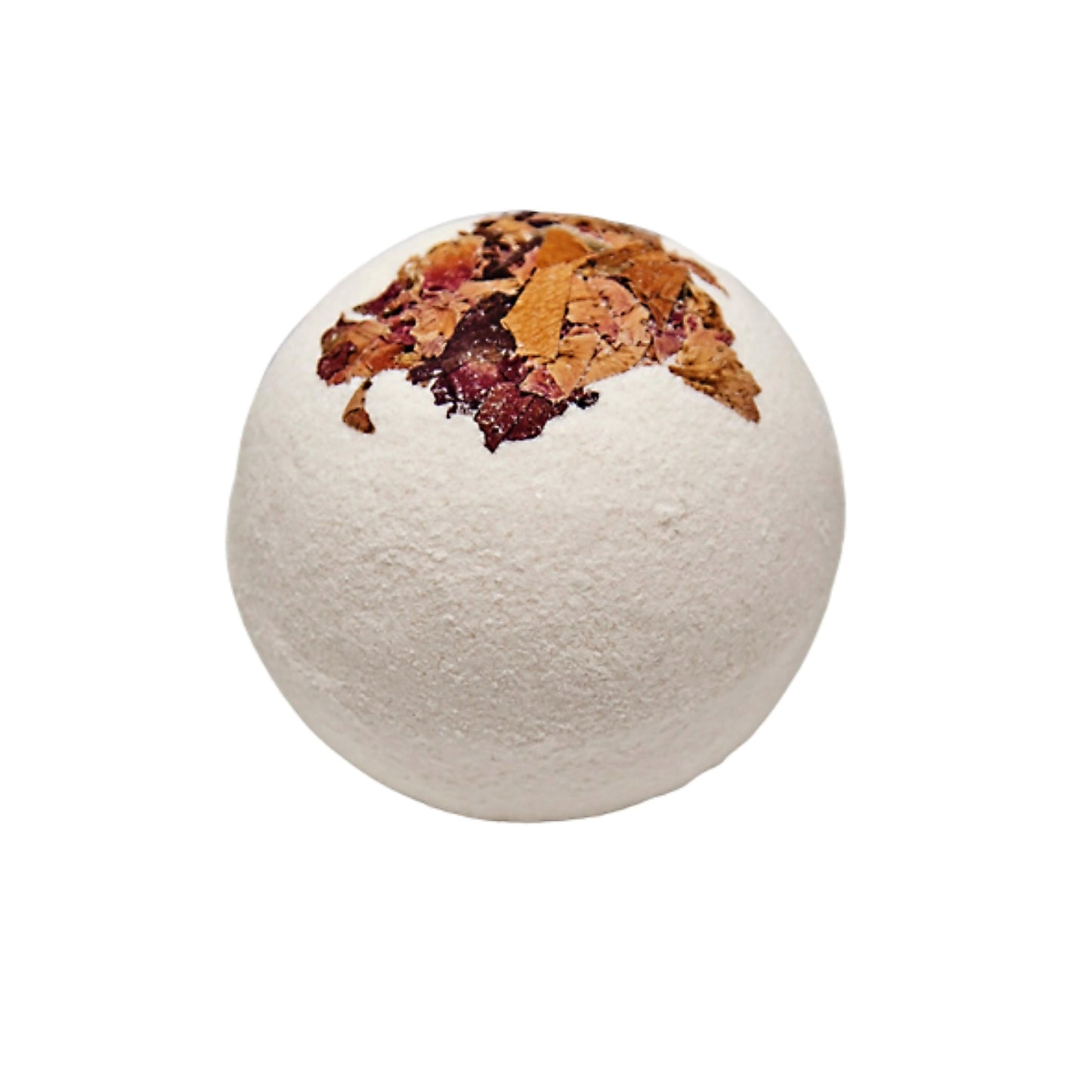 Lemongrass Bath Bomb Topped With Rose Petals