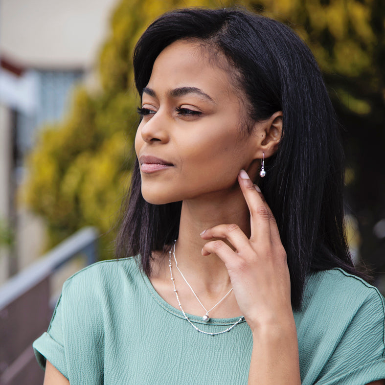 Sterling Silver Bauble Earrings