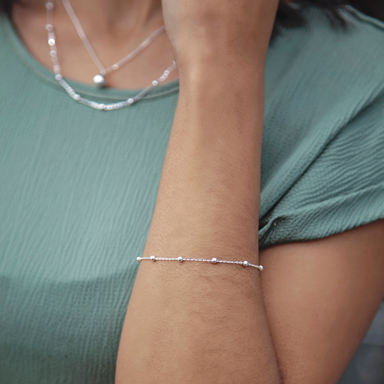 Delicate Sterling Silver Bauble Bracelet