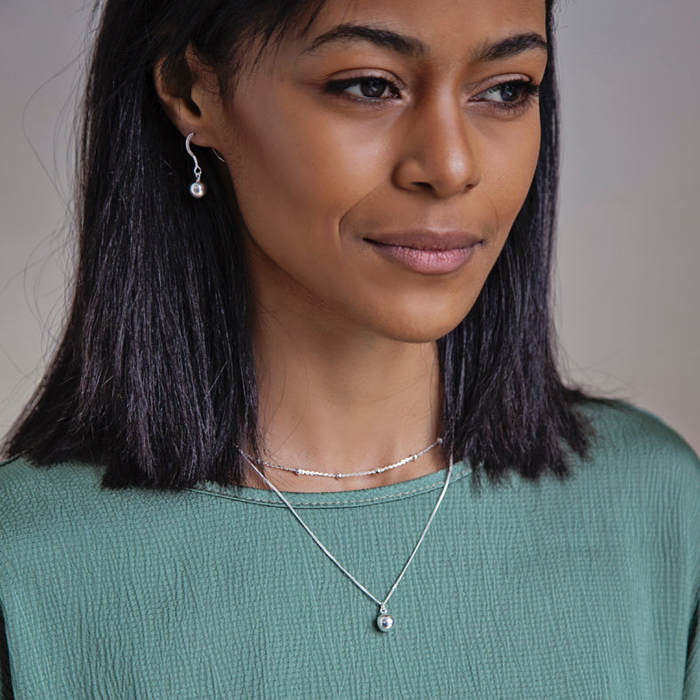 Delicate Bauble Sterling Necklace