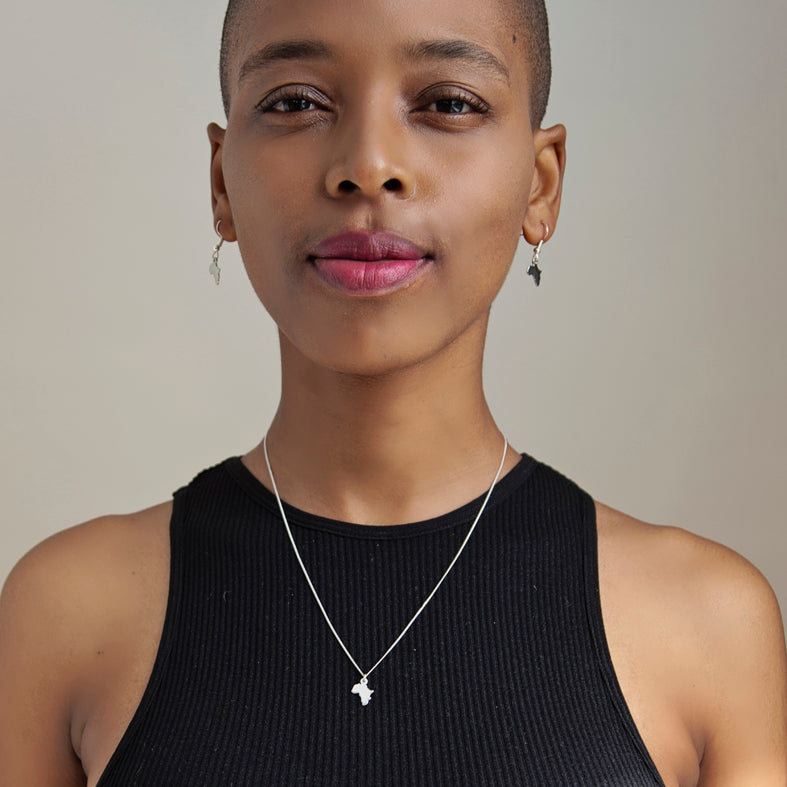 Silver Africa Earrings
